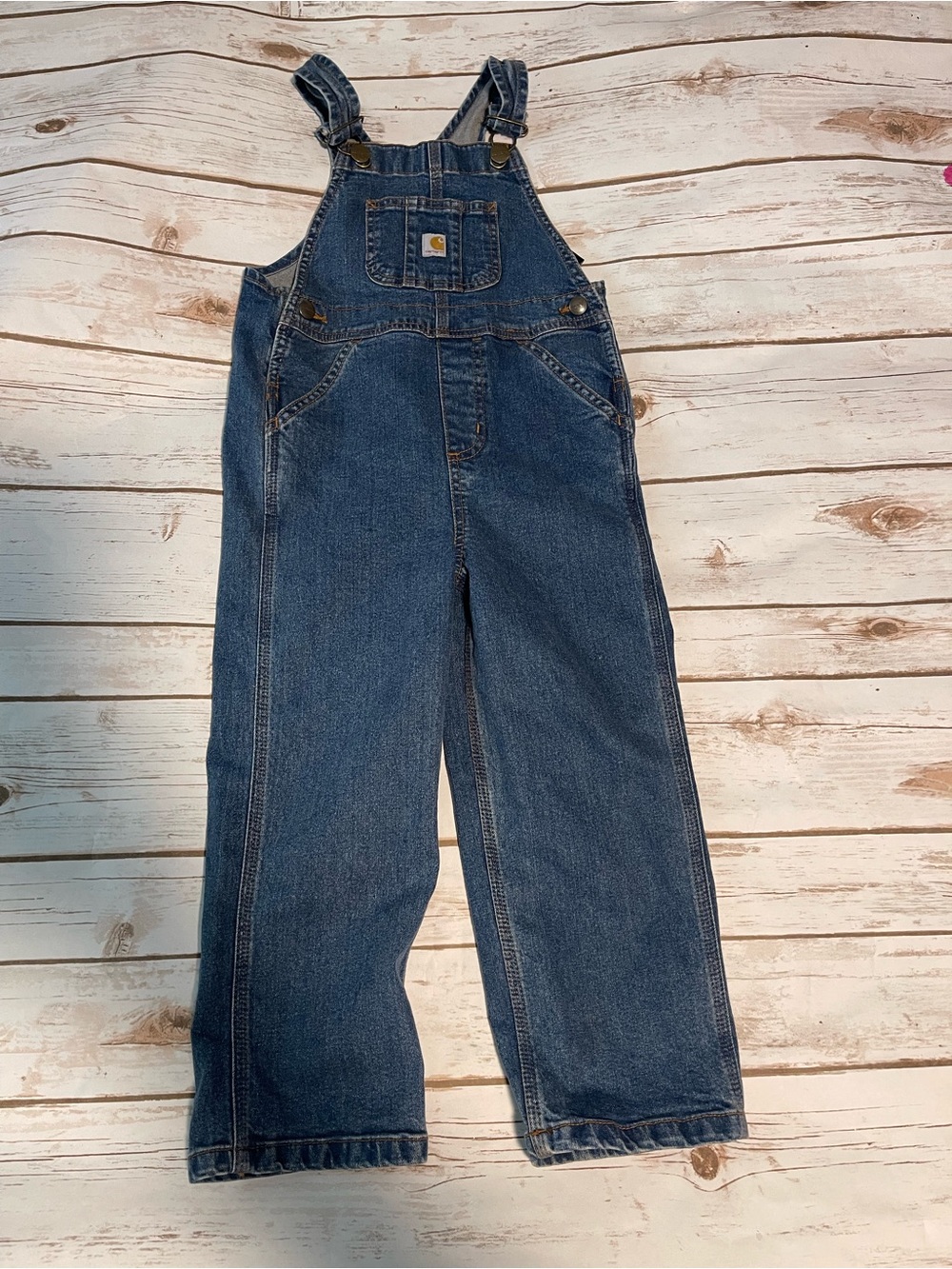 Carhartt Kids Blue Denim Classic Overalls